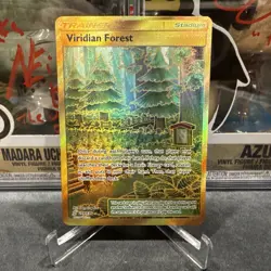 Viridian Forest (Secret Rare) 256/236 Sm-Unified Minds Gold Holo Pokemon TCG - Image 1