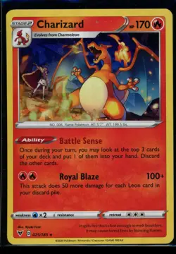 POKEMON CHARIZARD (CRACKED ICE HOLO) 25/185 HOLO DECK EXCLUSIVES | NM/M - Image 1