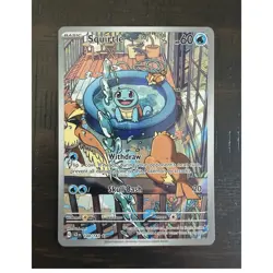 Pokemon Squirtle 148/142 Sv07: Stellar Crown Illustration Rare Holo 2024 - Image 1