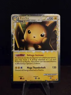 Pokemon TCG Raichu Prime 83/90 HGSS Undaunted Holo 🌟🌟🌟 2010 - Image 1