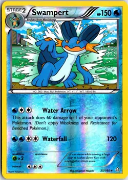 Swampert 35 R Primal Clash Pokemon NM/M - Image 1