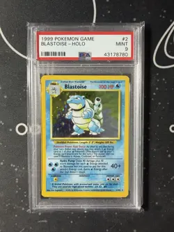 PSA 9 Pokemon TCG Base Set Blastoise Unlimited Holo Rare #2 - Image 1