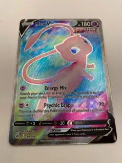 Pokemon Mew V 250/264 Fusion Strike Ultra Rare Full Art Holo - Image 1