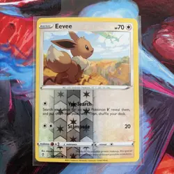 Pokemon TCG Eevee 125/203 Swsh07: Evolving Skies Reverse Holo NM/M - Image 1