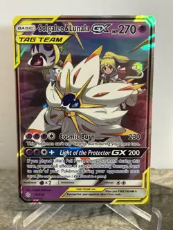 Solgaleo & Lunala GX Tag Team Ultra Rare SM - Cosmic Eclipse 75/236 Pokemon - Image 1