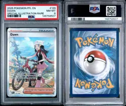 2025 POKEMON PFL EN-PHANTASMAL FLAMES SPECIAL ILLUSTRATION RARE #129 DAWN PSA 8 - Image 3