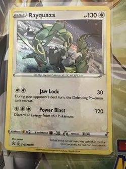 Pokemon TCG Rayquaza - SWSH029 Sword & Shield Black Star Promo NM W/Swirl - Image 1