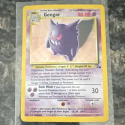 Wizards of the Coast Gengar 5/62 Fossil Holo Rare Unlimited Eng 1999 80HP - Image 1