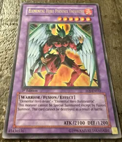 Yu-Gi-Oh Elemental HERO Phoenix Enforcer EOJ-EN032 1st Ed Ultra Rare - Image 5