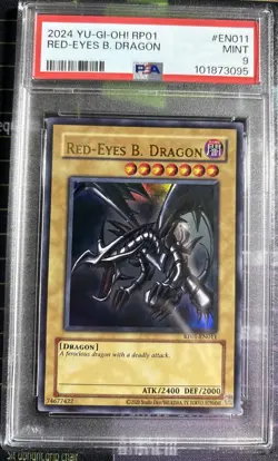 1x YUGIOH RP01-EN011 RETRO PACK RED-EYES BLACK DRAGON PSA 9 2020 Copyright - Image 1