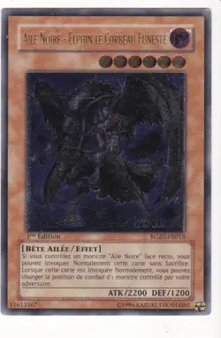 1 Carte Yu-Gi-Oh! Aile Noire -Elphin le Corbeau Funeste Ultimate Rare RGBT-FR013 - Image 1