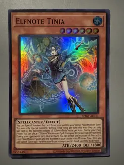 YUGIOH ELFNOTE TINIA (EFFECT) ASIA ENGLISH EDITION BPRO-AE011 SUPER RARE - Image 1