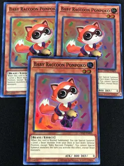 YUGIOH BABY RACCOON PNKPOKO OP22-EN005 SUPER X3 (NM) - Image 1