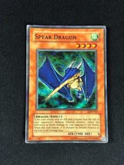 YUGIOH SPEAR DRAGON LOD-035 SUPER HP/CREASES - Image 1