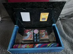 Pokemon TCG: Mega Charizard EX UPC Playmat, Card Sleeves, Deck Box, Dice & Coin - Image 3