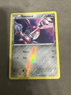Pokemon Card Reverse Holo Pawniard 81/101 very good condition - Image 1