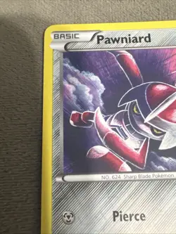 Pokemon Card Reverse Holo Pawniard 81/101 very good condition - Image 5