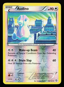 Audino 108/124 Reverse Holo Uncommon Dragons Exalted Pokemon Card - Image 1
