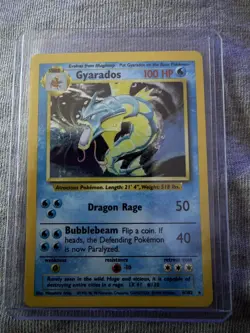 Gyarados 6/102 Base Set Holo Pokemon Card WOTC Vintage Holo Rare - Image 1