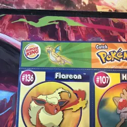 Burger King Pokemon Uncut 9-Card Sheet PokeTrivia / Mewtwo Strikes Back - Image 2