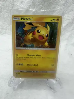 Pikachu Holo Promo SM76 2017 Pokemon Black Star LP - Image 1