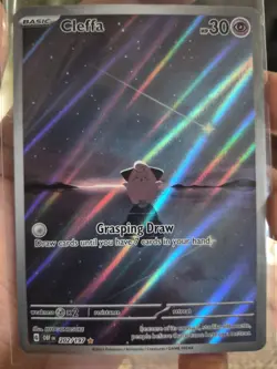 Cleffa Obsidian Flames Holo Illustration Rare Card 202/197 SV03 - Image 1