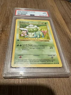 1999 Pokemon Base Set 1st Edition Bulbasaur #44 English 44/102 - PSA 9 MINT - Image 3