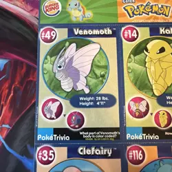 Burger King Pokemon Uncut 9-Card Sheet PokeTrivia / Mewtwo Strikes Back - Image 4