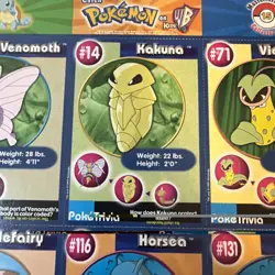 Burger King Pokemon Uncut 9-Card Sheet PokeTrivia / Mewtwo Strikes Back - Image 5
