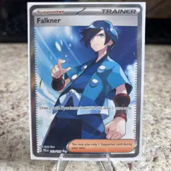 Pokemon TCG Falkner Paldea Evolved Full Art Trainer Ultra Rare Card 251/193 - Image 1