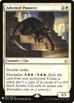 Adorned Pouncer Light Play, English Magic the Gathering MTG Mystery Booster - Image 1