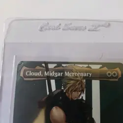 Magic MTG Cloud Midgar Mercenary FIN Borderless Surge Foil #0520 corner dmg - Image 3