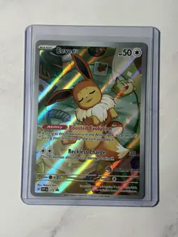 Pokemon Center Stamped Eevee #173 Prismatic Evolutions 2025 TCG Promo Card SP NM - Image 1
