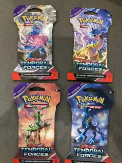 Pokemon Temporal Forces Sleeved Booster Packs (Set Of 4) Art Set - Image 1
