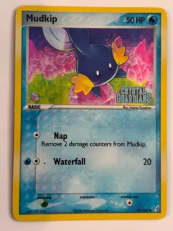 2006 Pokemon EX Crystal Guardians Reverse Holo Mudkip 58/100 - stamped - Image 1