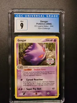 GENGAR Gym Challenge Stamped 5/92 Pokemon TCG 2006 EX Legend Maker CGC 9 - Image 1