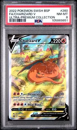 PSA 8 - 2022 Pokemon Ultra-Premium Collection UPC CHARIZARD V #260 (9851) - Image 1