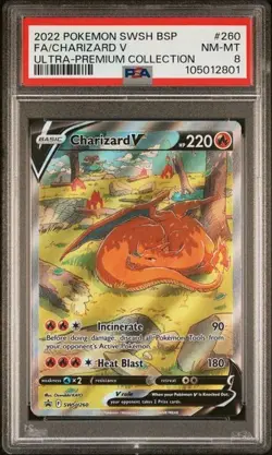 PSA 8 - 2022 Pokemon Ultra-Premium Collection UPC CHARIZARD V #260 (2801) - Image 1