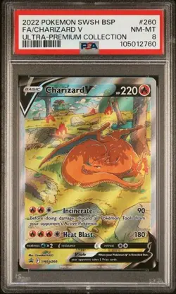 PSA 8 - 2022 Pokemon Ultra-Premium Collection UPC CHARIZARD V #260 (2760) - Image 1