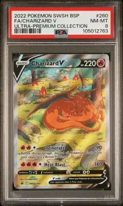PSA 8 - 2022 Pokemon Ultra-Premium Collection UPC CHARIZARD V #260 (2763) - Image 1