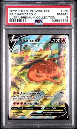 PSA 8 - 2022 Pokemon Ultra-Premium Collection UPC CHARIZARD V #260 (9848) - Image 1