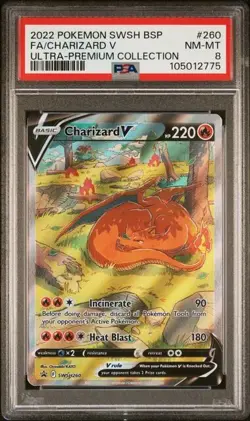 PSA 8 - 2022 Pokemon Ultra-Premium Collection UPC CHARIZARD V #260 (2775) - Image 1