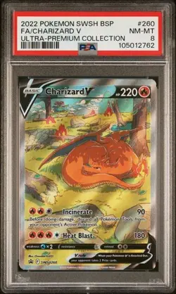 PSA 8 - 2022 Pokemon Ultra-Premium Collection UPC CHARIZARD V #260 (2762) - Image 1