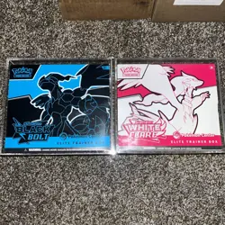 Pokemon Center Exclusive Black Bolt and White Flare ETB With acrylic case x2 - Image 1