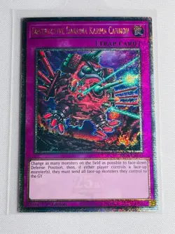 YuGiOh Destructive Daruma Karma Cannon RA04-EN103 Quarter Century Secret Rare - Image 1