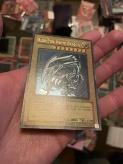Yu-Gi-Oh! TCG Blue-Eyes White Dragon SDK-001 MISPRINT Faded Error - LP - Image 5