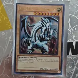 Yu-Gi-Oh! Blue-Eyes White Dragon LOB-EN001 ATK 3000 DEF 2500 Konami - Image 1