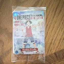 Bandai Namco One Piece Monkey D. Luffy US Voyage Promo Character Card ST01-006 - Image 1
