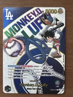 (DAMAGED) LA Dodgers x One Piece Monkey D. Luffy Leader Card - Image 3