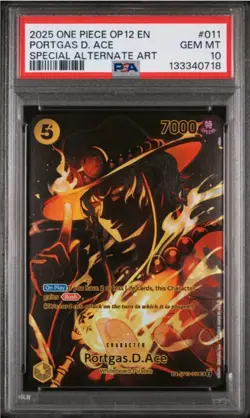 2025 One Piece Legacy of Master Portgas.D.Ace Special Alt Art #ST13-011 PSA 10 - Image 1